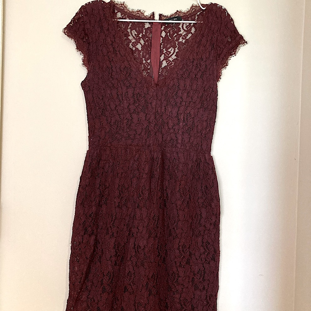 Burgundy Lace Dress